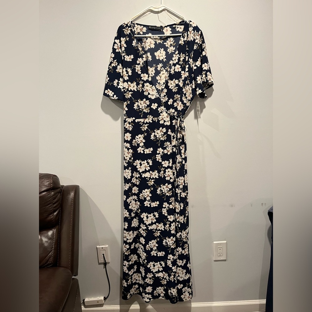 Fashion to Figure Navy and White Floral Maxi Dress